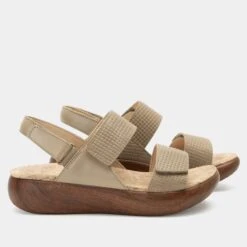 Bailee Woven Taupe Sandal -Shoes Shop BAI 6163 S2