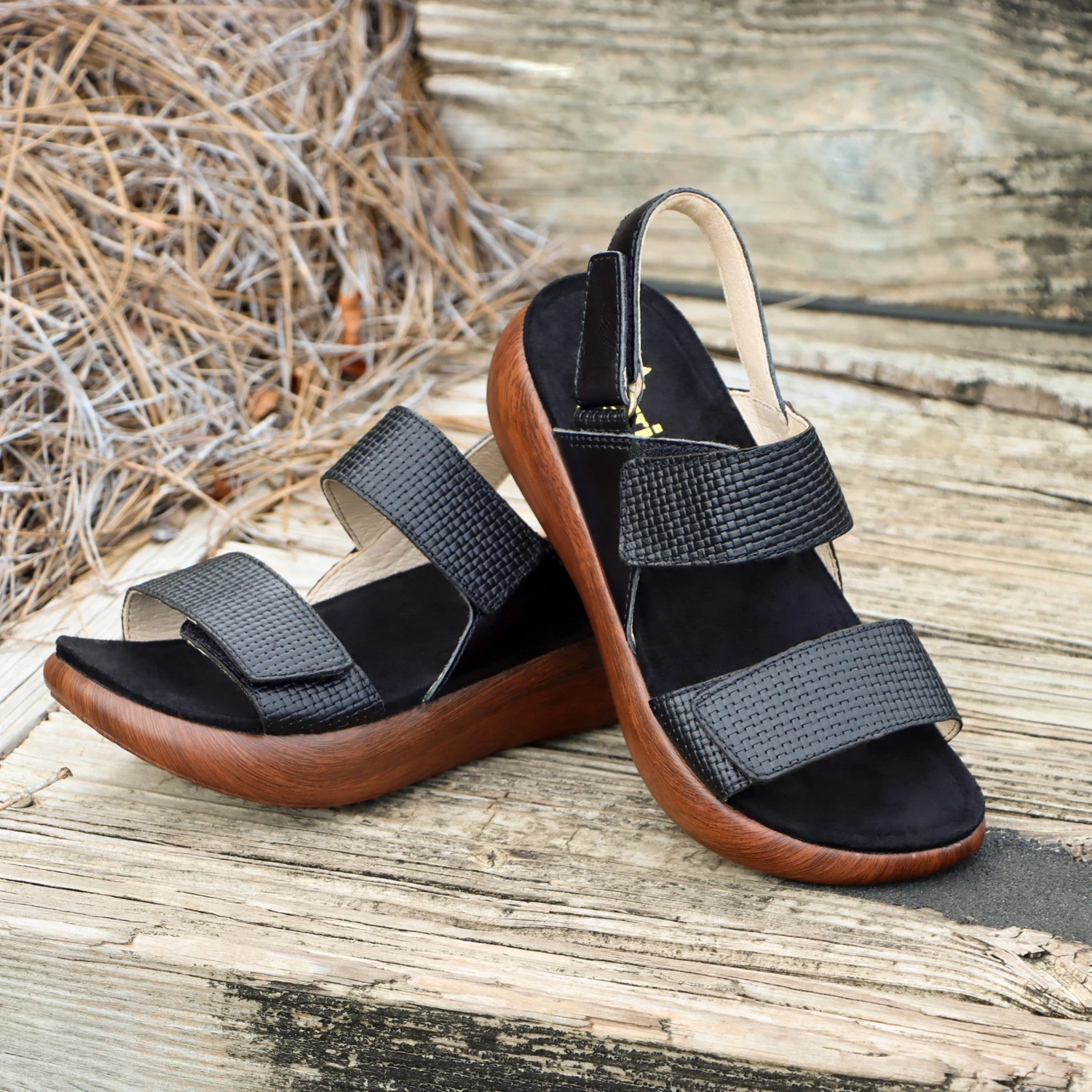 Bailee Woven Noir Sandal 2 Bailee Woven Noir Sandal - Image 2