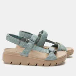 Henna Aged Denim Sandal -Shoes Shop HEN 6138 S2