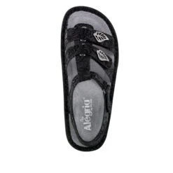 Kleo Black Leaf Sandal -Shoes Shop KLE 676 S4