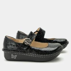 Shoes Paloma Black Embossed Rose Mary Jane -Shoes Shop PAL 531 S2 044cd761 ccc5 40b5 8e25 01d7cbe8f27d