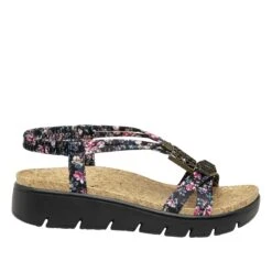 Roz Charm Black Sandal -Shoes Shop ROZ 7554 S2