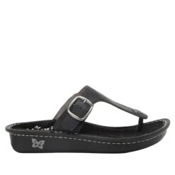 Vella Oiled Black Sandal -Shoes Shop VEL 7414 S2